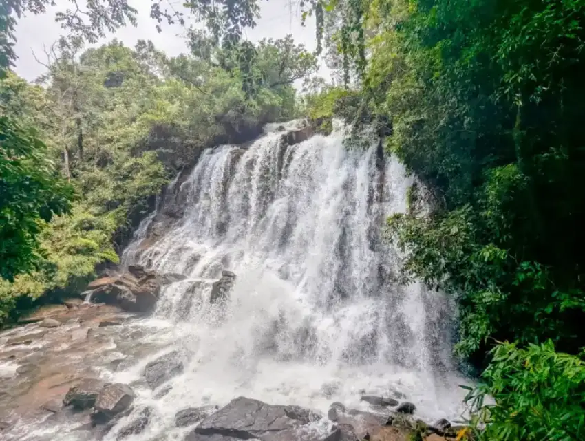 A Western Ghats waterfall near Munnar