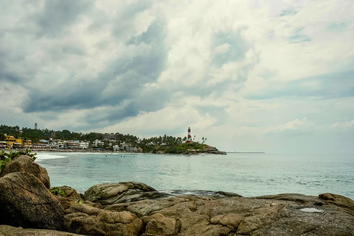 Kovalam Lighthouse Beach on the Kerala coast
