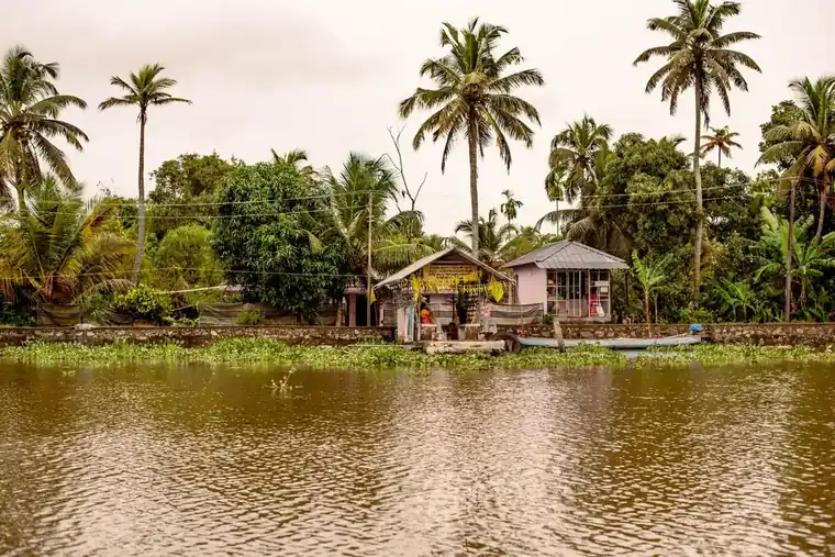 Kumarakom backwaters on Vembanad lake, Kerala